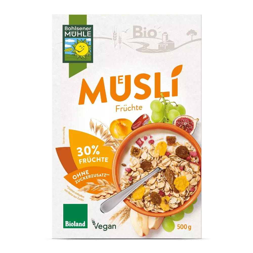 Bohlsener Mühle Früchte Müsli  500g