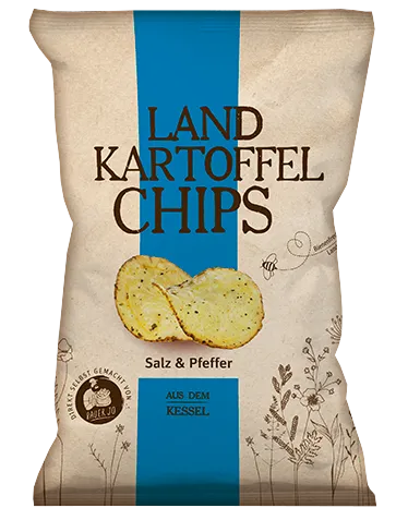 HeimArt Landkartoffelchips mit Salz & Pfeffer 150 g