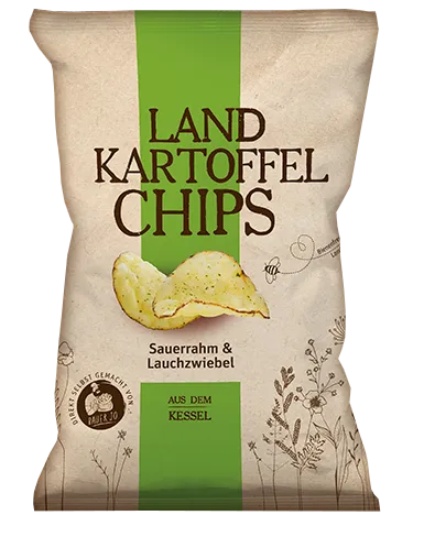 HeimArt Landkartoffelchips Sauerrahm-Lauchzwiebel 150g