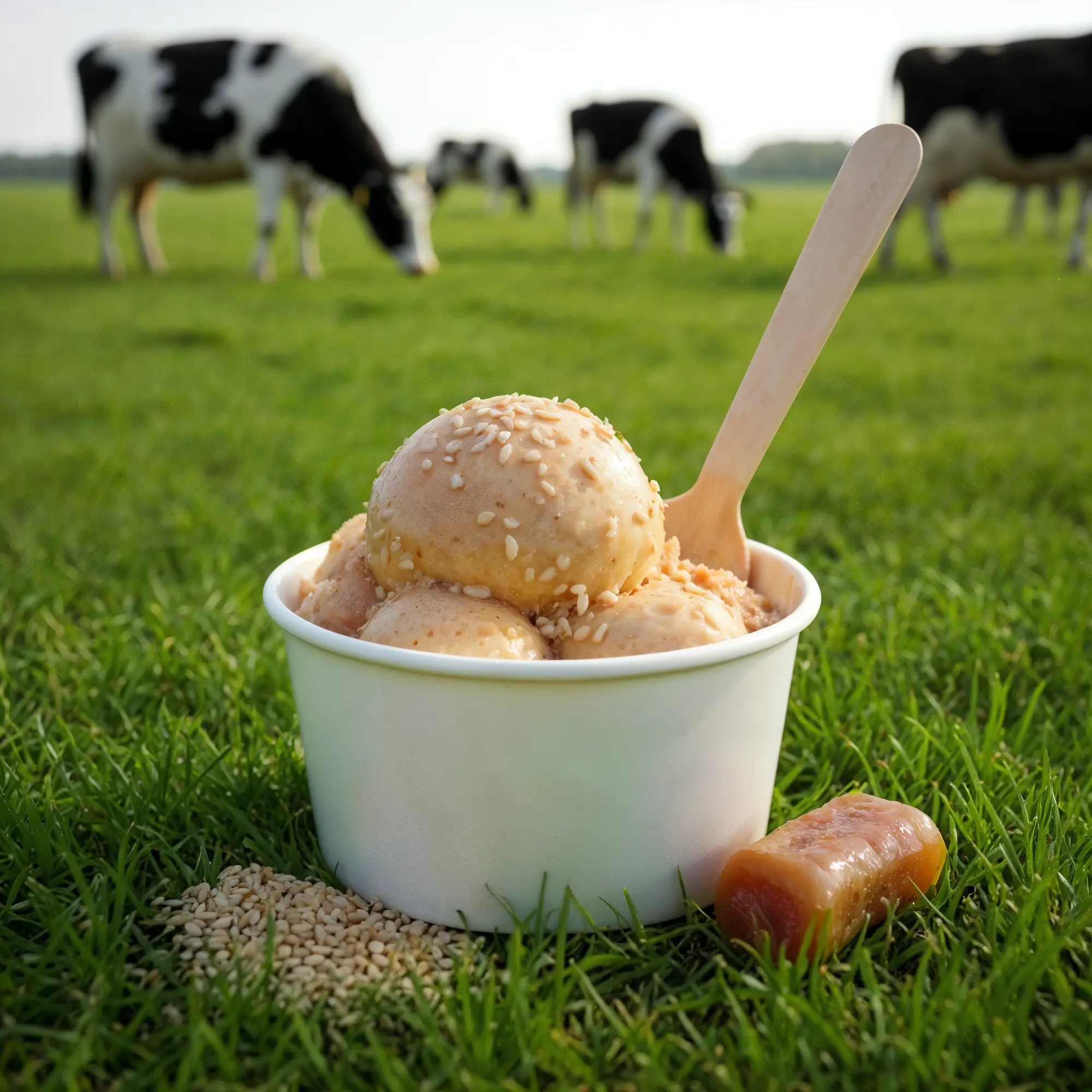 Küsten-Eis Karamell-Sesam